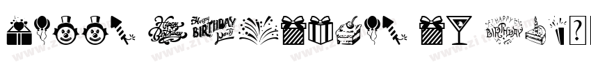 Happy birthday to me字体转换